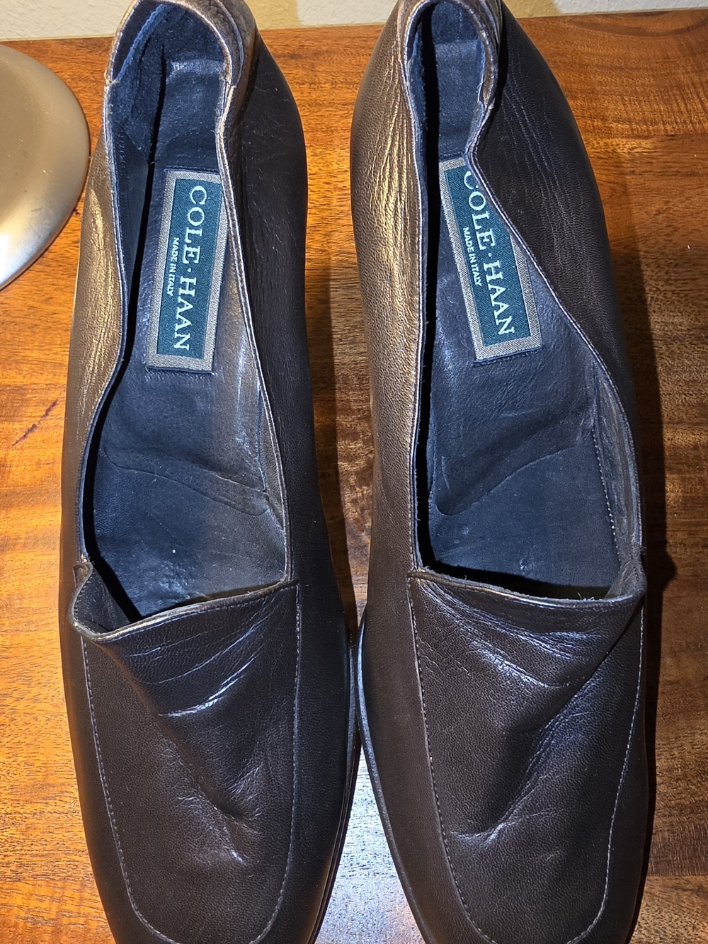 Cole Haan Women’s Brown Leather Slip-On Loafers